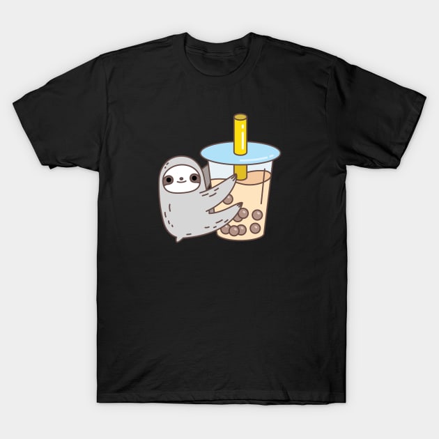 Sloth loves bubble tea T-Shirt by Noristudio